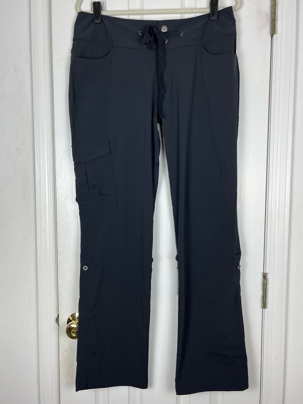 Columbia Omni-Shield Advanced Repellency Black Cargo Nylon Stretch Pants Sz 12